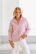 Veste matelassée imprimée Lola - Rose bébé