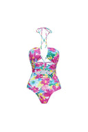 Costume intero con ritagli e copricostume abbinato