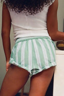 Ensemble chemise à rayures manches lanterne et short