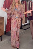 Abito stampato stile kimono