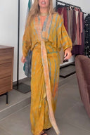 Rochie imprimată în stil kimono