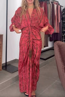 Abito stampato stile kimono