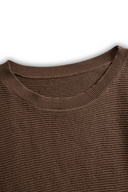 Dammode Rundhalsad Stickad Tröja och Kjol Set