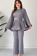 Set van geplooide flare top en broek