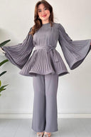 Set van geplooide flare top en broek