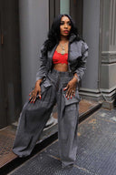 Vintage vidde-ben denim to-delt