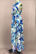 Abito in chiffon floreale stile francese