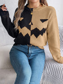 Spøgelse mønster langærmet crewneck sweater