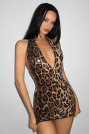 Wild Deep V Backless Sleeveless Mini Dress
