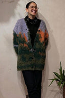Kunstinspirert strikket cardigan