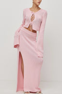 Ensemble tricoté rose French Y2K Girl