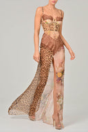Whispers of the Wild – Waist-Tied Maxi Dress