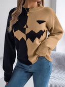 Spøgelse mønster langærmet crewneck sweater