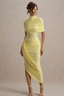 Midikleid mit Cape-Taille