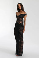 Lace Whisper – Ensemble jupe dos nu