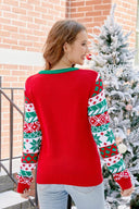 Tegneserie broderet strik sweater