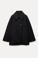 Ruhiger Luxus Asymmetrischer Cape Mantel