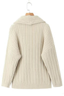Lazy Style Ensfarvet Uregelmæssig Strikket Top