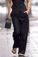 Ensemble gilet épaules tombantes et pantalon boyfriend