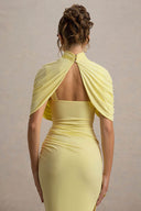 Midikleid mit Cape-Taille