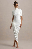 Midikleid mit Cape-Taille