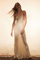 „Vergoldete Meerjungfrau“ Halter Kleid