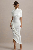 Midikleid mit Cape-Taille