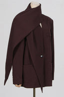 Giacca blazer con nastro e scialle ampio