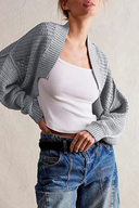 Casual Hverdags Cardigan i Ensfarvet Vævet Stof med Krave (4 Farver)