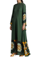 Rochie maxi imprimată Magnifico - Verde