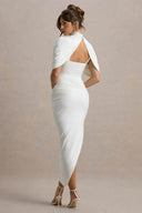 Midikleid mit Cape-Taille
