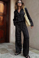 Satin Lounge Set mit Buchstaben