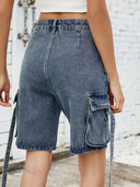 Trendy Sommer Vaskede Cargo Shorts