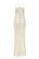 Vestido Halter “Sereia Dourada”