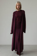 Set cardigan accogliente e vestito a maglia