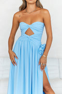 Midtøsten Off-Shoulder Rynket Maxikjole