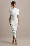 Midikleid mit Cape-Taille