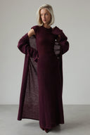 Set cardigan accogliente e vestito a maglia