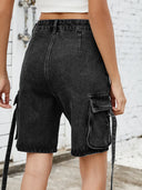 Trendy Sommer Vaskede Cargo Shorts