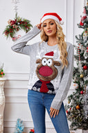 Jule rensdyr broderi strikket sweater