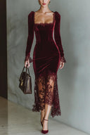 Rochie maxi din dantelă Velvet Sweetheart