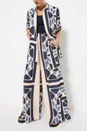 Style Vacances d'Été Pantalon Élastique à Taille Large Imprimé Ethnique Unique - Ensemble