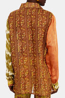 Unique Cliff genbrugt etnisk print knapbluse