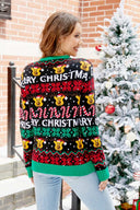 Maglione Natalizio con Renna a Maglia Cartoon