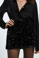 Pailletten Bestickte Jacke & Shorts