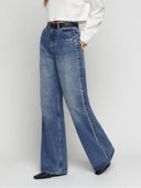 Jeans Cary de tiro alto, pierna ancha y estilo holgado