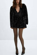 Pailletten Bestickte Jacke & Shorts