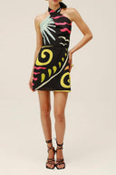 Veneta Backless Halter Mini Dress