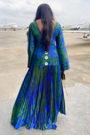 Vestido Maxi Plisado Aurora
