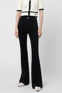 Jeans neri slim flare